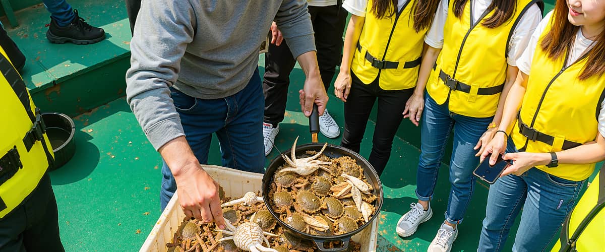体验原生态海上捕鱼