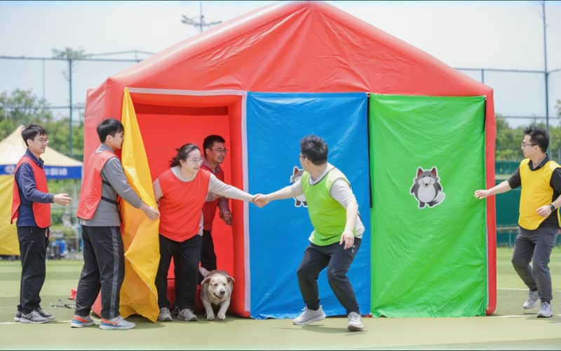 狼来了-亲子趣味运动会团建项目-团队合作策略游戏-贝塔团建