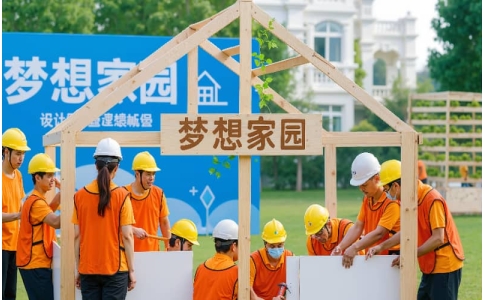 木屋搭建团队建设课程 - 杭州团建创新项目