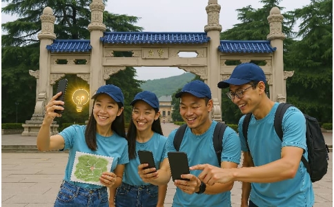 杭州贝塔团建 - 中山陵APP寻宝夏季团建 智慧探索 团队拓展